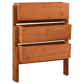 Jardinera plegable de jardín madera abeto naranja 60x14x75 cm en Macetas y jardineras | Comprar online en Foru.es