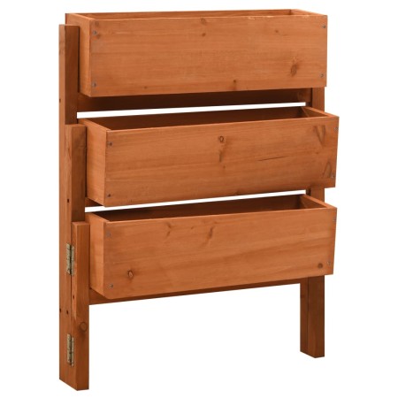 Jardinera plegable de jardín madera abeto naranja 60x14x75 cm en Macetas y jardineras | Comprar online en Foru.es