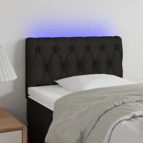 Cabecero con LED de tela negro 80x7x78/88 cm de vidaXL, Cabeceros y pies de cama - Ref: Foro24-3121924, Precio: 43,89 €, Desc...