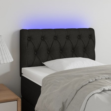 Cabecero con LED de tela negro 80x7x78/88 cm de vidaXL, Cabeceros y pies de cama - Ref: Foro24-3121924, Precio: 41,88 €, Desc...