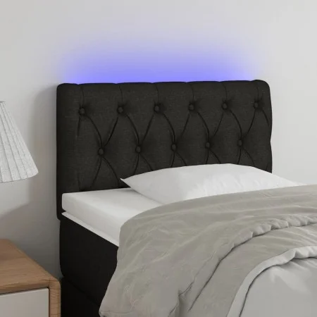Cabecero con LED de tela negro 80x7x78/88 cm de vidaXL, Cabeceros y pies de cama - Ref: Foro24-3121924, Precio: 43,89 €, Desc...