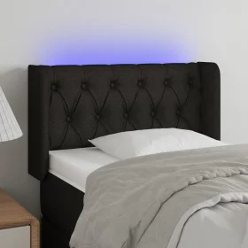 Black fabric headboard with LED 83x16x78/88 cm by vidaXL, Headboards and footboards - Ref: Foro24-3123548, Price: 51,26 €, Di...