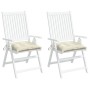 Cojines de silla de jardín 2 uds tela Oxford crema 40x40x7 cm en Decoración | Comprar online en Foru.es