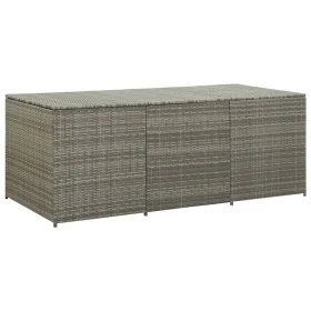 Gray synthetic rattan garden storage box 180x90x70 cm by vidaXL, Outdoor storage boxes - Ref: Foro24-46479, Price: 281,75 €, ...