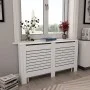 Cubierta para radiador MDF blanco 152x19x81,5 cm de vidaXL, Accesorios para radiadores de calefacción - Ref: Foro24-284321, P...
