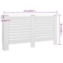 Cubierta para radiador MDF blanco 152x19x81,5 cm de vidaXL, Accesorios para radiadores de calefacción - Ref: Foro24-284321, P...