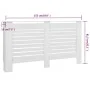 Cubierta para radiador MDF blanco 152x19x81,5 cm de vidaXL, Accesorios para radiadores de calefacción - Ref: Foro24-284321, P...