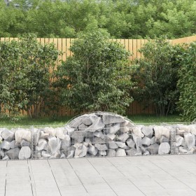 Cesta de gaviones forma arco hierro galvanizado 200x50x40/60 cm en Macetas y jardineras | Comprar online en Foru.es