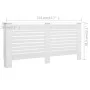 Cubierta para radiador MDF blanco 172x19x81,5 cm de vidaXL, Accesorios para radiadores de calefacción - Ref: Foro24-284322, P...