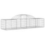 Cesta de gaviones forma arco hierro galvanizado 200x50x40/60 cm en Macetas y jardineras | Comprar online en Foru.es
