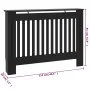 Cubierta para radiador MDF negro 112x19x81,5 cm de vidaXL, Accesorios para radiadores de calefacción - Ref: Foro24-288174, Pr...