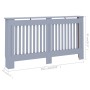 Cubierta para radiador MDF gris antracita 152x19x81,5 cm de vidaXL, Accesorios para radiadores de calefacción - Ref: Foro24-2...