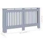 Cubierta para radiador MDF gris antracita 152x19x81,5 cm de vidaXL, Accesorios para radiadores de calefacción - Ref: Foro24-2...