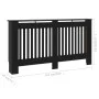 Cubierta para radiador MDF negro 152x19x81,5 cm de vidaXL, Accesorios para radiadores de calefacción - Ref: Foro24-288177, Pr...