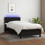 Cama box spring colchón y luces LED tela negro 80x200 cm de vidaXL, Camas y somieres - Ref: Foro24-3133351, Precio: 276,32 €,...