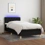 Cama box spring con colchón LED tela negro 80x200 cm de vidaXL, Camas y somieres - Ref: Foro24-3133911, Precio: 281,81 €, Des...