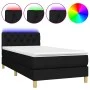 Box spring bed with LED mattress black fabric 80x200 cm by vidaXL, Beds and slatted bases - Ref: Foro24-3133911, Price: 282,1...