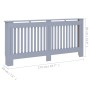 Cubierta para radiador MDF gris antracita 172x19x81,5 cm de vidaXL, Accesorios para radiadores de calefacción - Ref: Foro24-2...