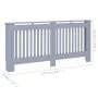 Cubierta para radiador MDF gris antracita 172x19x81,5 cm de vidaXL, Accesorios para radiadores de calefacción - Ref: Foro24-2...