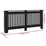 Cubierta para radiador MDF negro 172x19x81,5 cm de vidaXL, Accesorios para radiadores de calefacción - Ref: Foro24-288180, Pr...