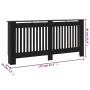 Cubierta para radiador MDF negro 172x19x81,5 cm de vidaXL, Accesorios para radiadores de calefacción - Ref: Foro24-288180, Pr...