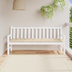 Cojín de banco de jardín tela Oxford beige 180x50x7 cm en Decoración | Comprar online en Foru.es