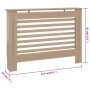 Cubierta para radiador MDF 112x19x81,5 cm de vidaXL, Accesorios para radiadores de calefacción - Ref: Foro24-288184, Precio: ...