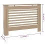 Cubierta para radiador MDF 112x19x81,5 cm de vidaXL, Accesorios para radiadores de calefacción - Ref: Foro24-288184, Precio: ...