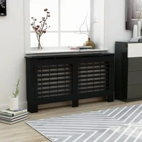 Cubierta para radiador MDF negro 152x19x81,5 cm de vidaXL, Accesorios para radiadores de calefacción - Ref: Foro24-288186, Pr...