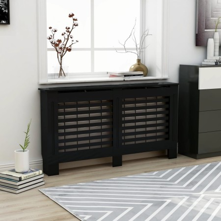 Cubierta para radiador MDF negro 152x19x81,5 cm de vidaXL, Accesorios para radiadores de calefacción - Ref: Foro24-288186, Pr...