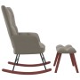 Silla mecedora con reposapiés terciopelo gris claro de vidaXL, Mecedoras - Ref: Foro24-328150, Precio: 166,79 €, Descuento: %