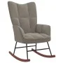 Silla mecedora con reposapiés terciopelo gris claro de vidaXL, Mecedoras - Ref: Foro24-328150, Precio: 166,06 €, Descuento: %