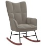 Silla mecedora con reposapiés terciopelo gris claro de vidaXL, Mecedoras - Ref: Foro24-328150, Precio: 166,79 €, Descuento: %