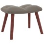 Silla mecedora con reposapiés terciopelo gris claro de vidaXL, Mecedoras - Ref: Foro24-328150, Precio: 166,79 €, Descuento: %