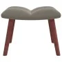 Silla mecedora con reposapiés terciopelo gris claro de vidaXL, Mecedoras - Ref: Foro24-328150, Precio: 166,06 €, Descuento: %