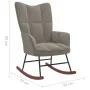 Silla mecedora con reposapiés terciopelo gris claro de vidaXL, Mecedoras - Ref: Foro24-328150, Precio: 166,06 €, Descuento: %