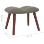 Silla mecedora con reposapiés terciopelo gris claro de vidaXL, Mecedoras - Ref: Foro24-328150, Precio: 166,06 €, Descuento: %