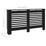 Cubierta para radiador MDF negro 152x19x81,5 cm de vidaXL, Accesorios para radiadores de calefacción - Ref: Foro24-288186, Pr...