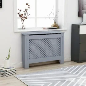 Cubierta para radiador MDF gris antracita 112x19x81,5 cm de vidaXL, Accesorios para radiadores de calefacción - Ref: Foro24-2...