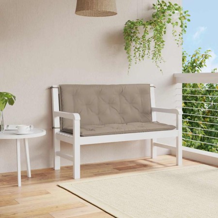Cojín de banco de jardín tela Oxford taupe 120x(50+50)x7 cm en Decoración | Comprar online en Foru.es