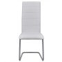 Sillas voladizas de comedor 6 unidades cuero sintético blanco de vidaXL, Sillas de comedor - Ref: Foro24-272419, Precio: 325,...