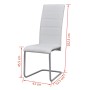 Sillas voladizas de comedor 6 unidades cuero sintético blanco de vidaXL, Sillas de comedor - Ref: Foro24-272419, Precio: 325,...