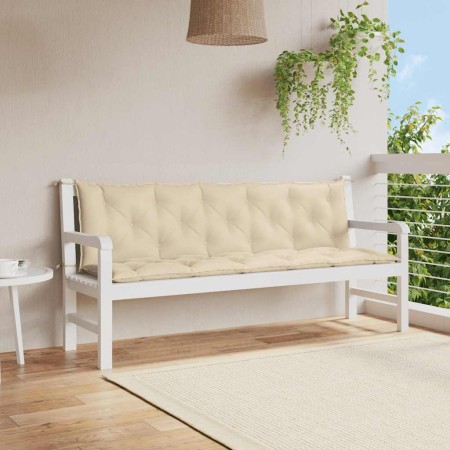 Cojín de banco de jardín tela Oxford beige 180x(50+50)x7 cm en Decoración | Comprar online en Foru.es