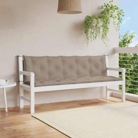 Cojín de banco de jardín tela Oxford taupe 180x(50+50)x7 cm en Decoración | Comprar online en Foru.es