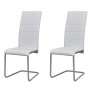 Sillas de comedor voladizas 2 unidades cuero sintético blanco de vidaXL, Sillas de comedor - Ref: Foro24-242287, Precio: 118,...