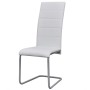 Sillas de comedor voladizas 2 unidades cuero sintético blanco de vidaXL, Sillas de comedor - Ref: Foro24-242287, Precio: 118,...