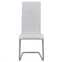 Sillas de comedor voladizas 2 unidades cuero sintético blanco de vidaXL, Sillas de comedor - Ref: Foro24-242287, Precio: 118,...