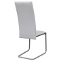 Sillas de comedor voladizas 2 unidades cuero sintético blanco de vidaXL, Sillas de comedor - Ref: Foro24-242287, Precio: 118,...