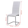 Sillas de comedor voladizas 2 unidades cuero sintético blanco de vidaXL, Sillas de comedor - Ref: Foro24-242287, Precio: 118,...