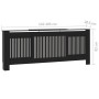 Cubierta para radiador MDF negro 205 cm de vidaXL, Accesorios para radiadores de calefacción - Ref: Foro24-325548, Precio: 14...